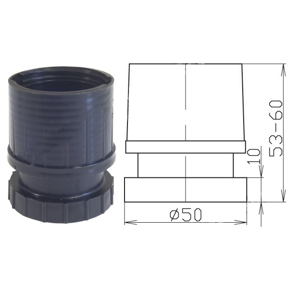 Опора пластиковая (подпятник) под трубу D50 (заказ)